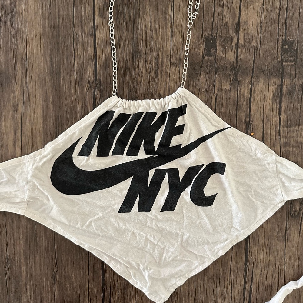 Iamkoko Vintage Reworked Crop Top with Ties